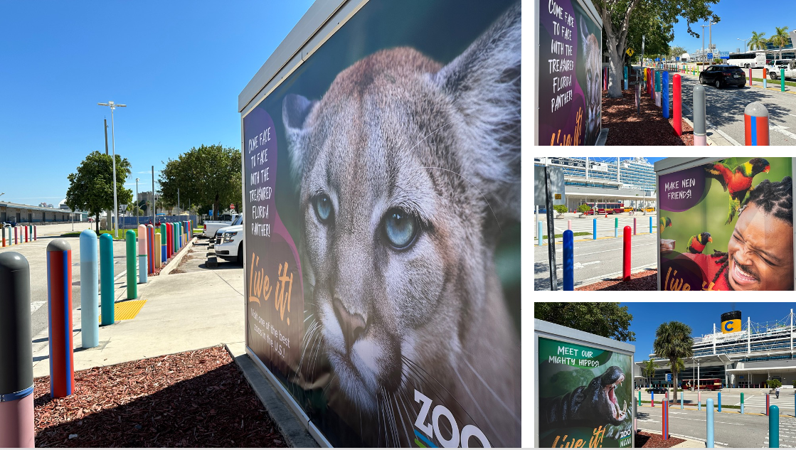 Outdoor advertising Port Miami for Zoo Miami